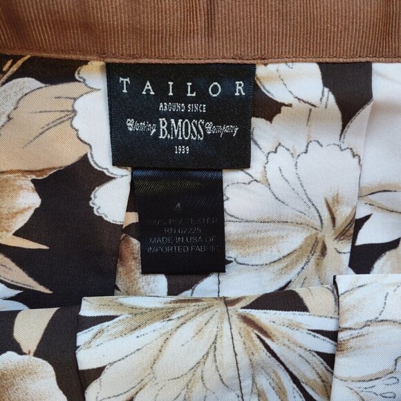 Taylor B Moss Floral Pleated Skirt Flowy Feminine Coquette Girl Women's Size 4 - Picture 8 of 8